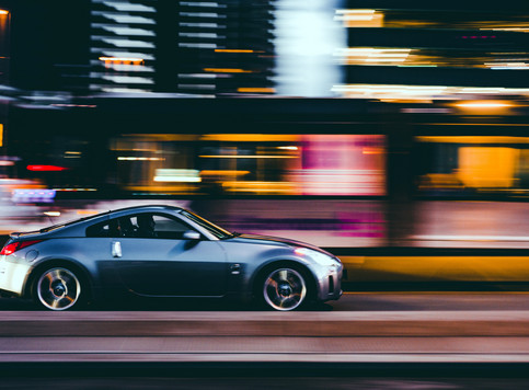 Car moving night