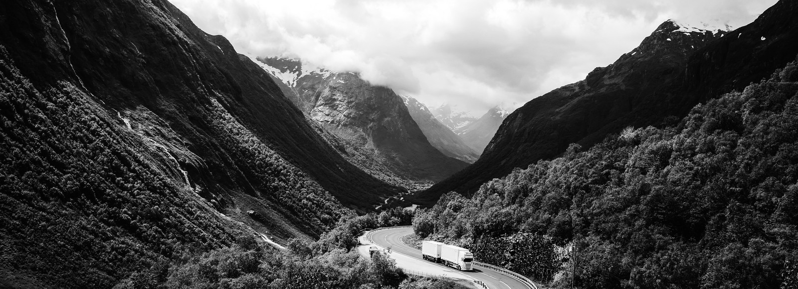 Truck on road