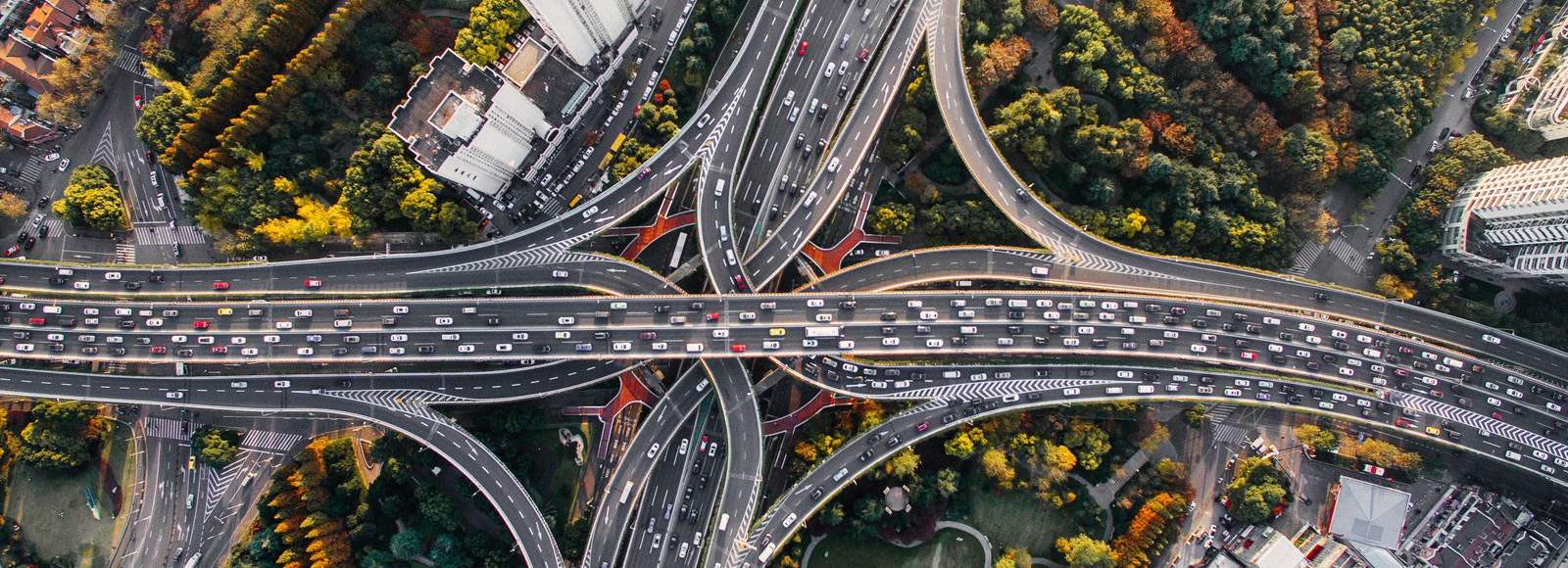Aerial view highway