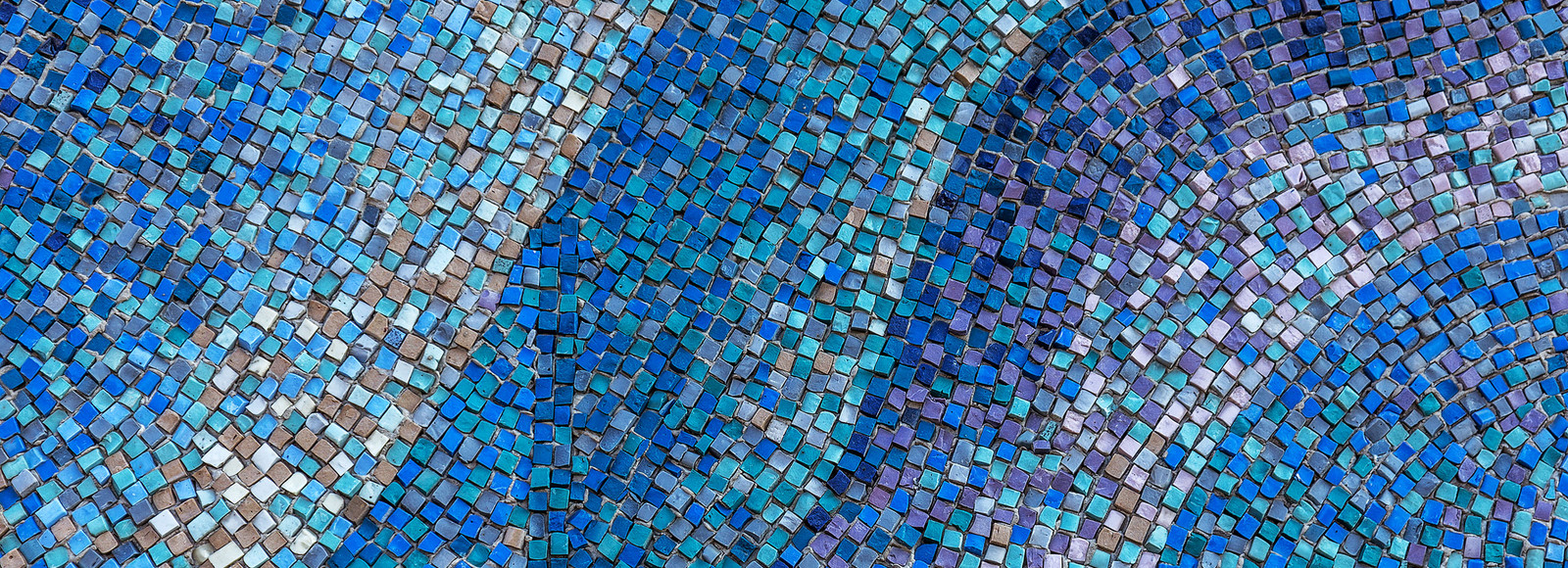 Blå mosaik
