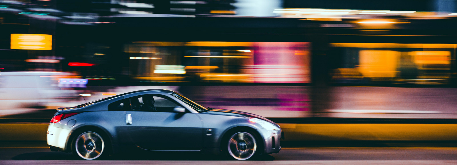 car moving night
