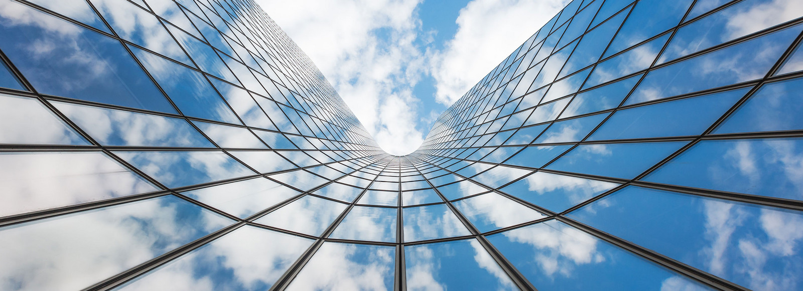 Sky and clouds reflecting
