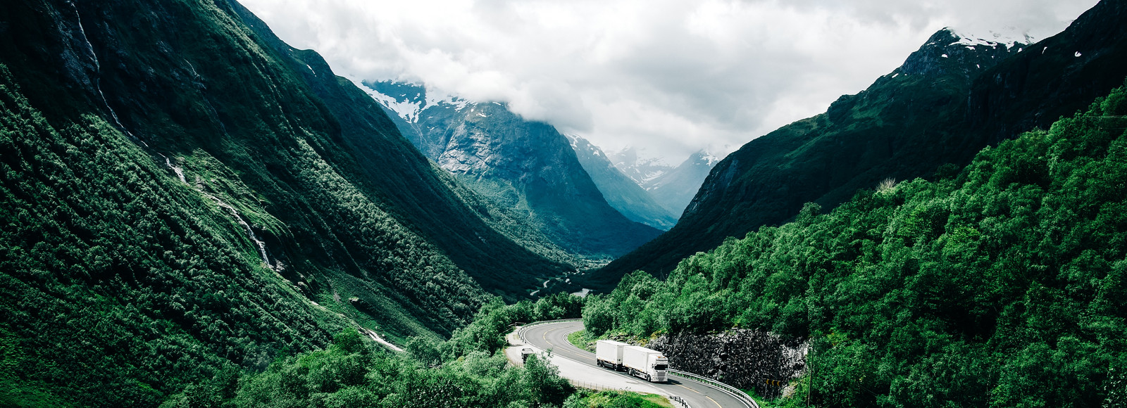 Truck on road