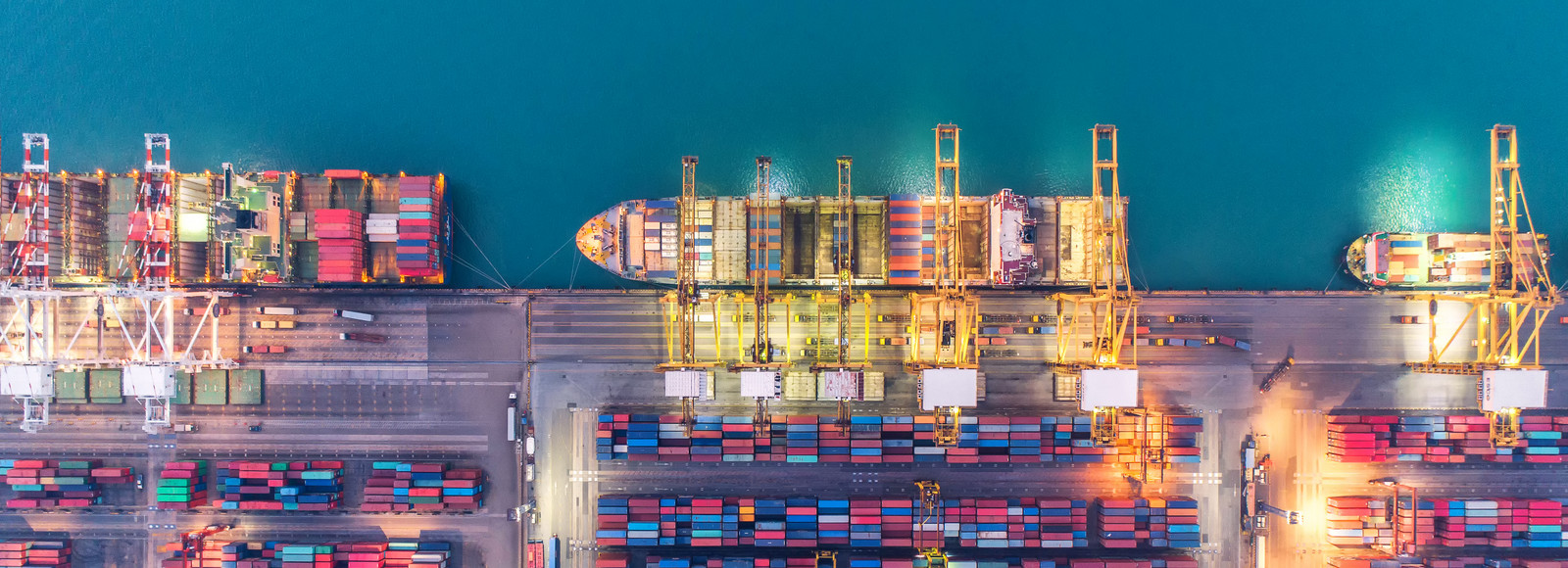 shipping port aerial view